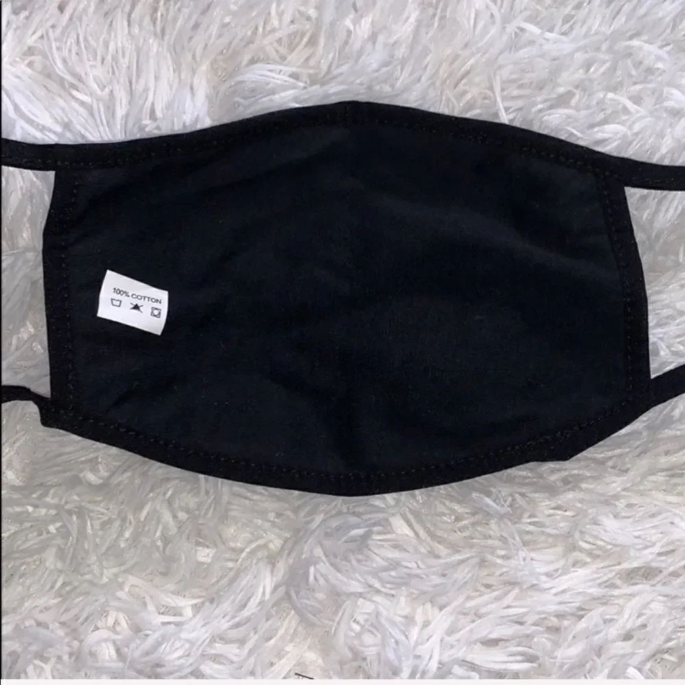 Unisex Black Cotton Face Mask
